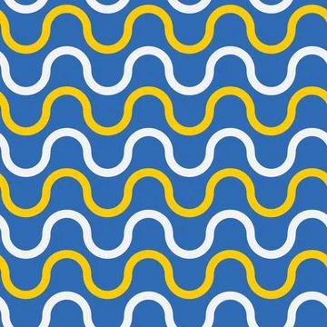 Wave pattern for ceramic tile decoration in Spanish talavera style, tradition Illustrazione stock