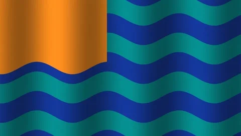 Wave pattern design in shades of blue and green with Stock Footage 338384350