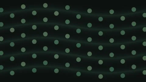 Wave pattern of dots with dark background and subtle Stock Footage 338202909