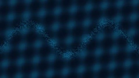 Wave pattern flows through lattice of dots, forming textured abstract background Stock Footage 329009563