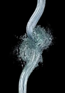 Wave pattern forming from water Foto stock