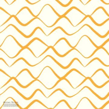 Wave Pattern With Hand Drawn Vector. Stock Illustration