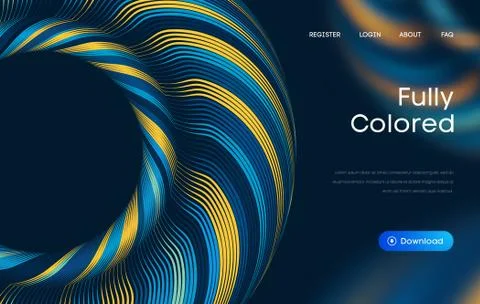 Wave pattern linear, curves lines. Organic line texture with wavy striplines Illustrazione stock