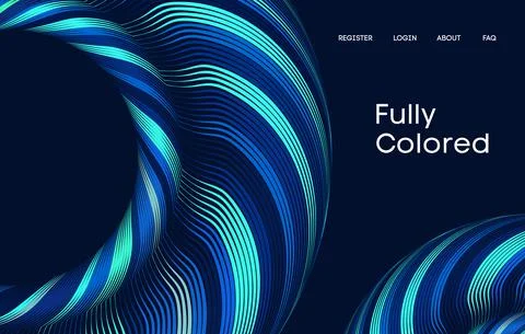 Wave pattern linear, curves lines. Organic line texture with wavy striplines Stock Illustration