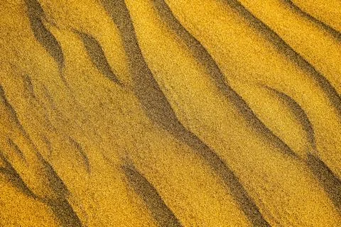 Wave pattern Maspalomas sand dunes Gran Canaria Canary Islands Spain Europe Stock Photos