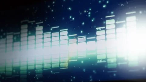 Wave pattern of music sounds element on monitor screen. Foto stock