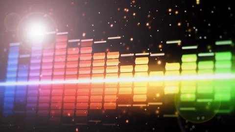 Wave pattern of music sounds element on monitor screen. Stock Photos