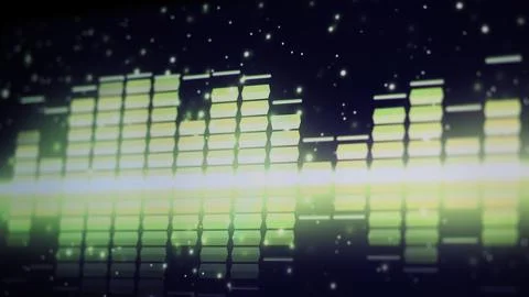 Wave pattern of music sounds element on monitor screen. Stock Photos