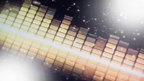 Wave pattern of music sounds element on monitor screen. Stock Photos