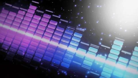 Wave pattern of music sounds element on monitor screen. Stock Photos