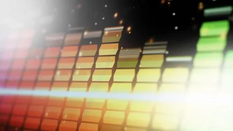 Wave pattern of music sounds element on monitor screen. Stock Photos