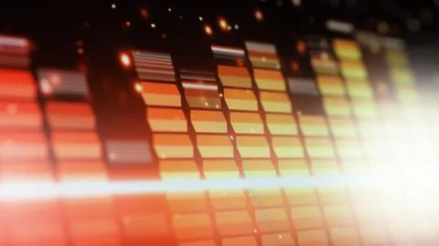 Wave pattern of music sounds element on monitor screen. Stock Photos