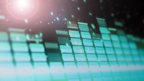 Wave pattern of music sounds element on monitor screen. Foto stock