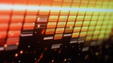 Wave pattern of music sounds element on monitor screen. Stock Photos