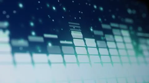 Wave pattern of music sounds element on monitor screen. Stock Photos