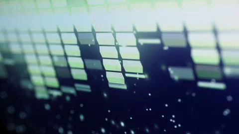 Wave pattern of music sounds element on monitor screen. Stock Photos