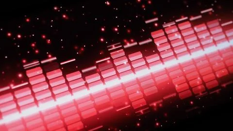 Wave pattern of music sounds element on monitor screen. Stock Photos