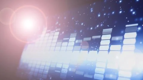 Wave pattern of music sounds element on monitor screen. Stock Photos