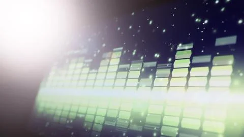 Wave pattern of music sounds element on monitor screen. Stock Photos