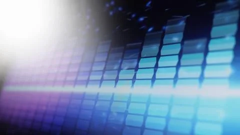 Wave pattern of music sounds element on monitor screen. Stock Photos