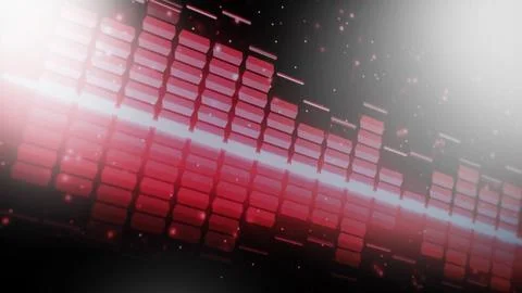 Wave pattern of music sounds element on monitor screen. Foto stock