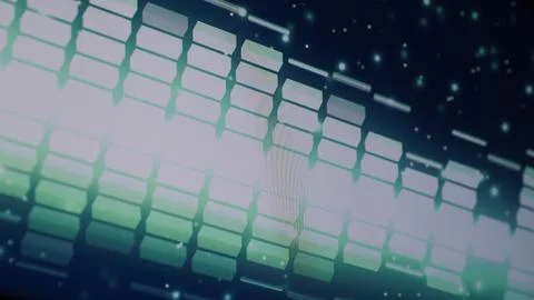 Wave pattern of music sounds element on monitor screen. Stock Photos