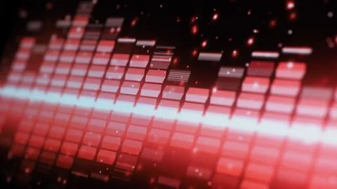 Wave pattern of music sounds element on monitor screen. Foto stock