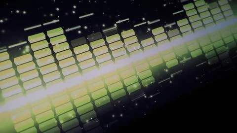 Wave pattern of music sounds element on monitor screen. Stock Photos