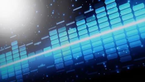 Wave pattern of music sounds element on monitor screen. Stock Photos