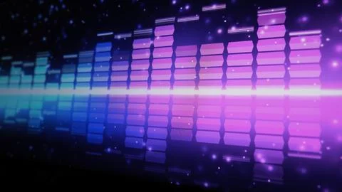 Wave pattern of music sounds element on monitor screen. Foto stock