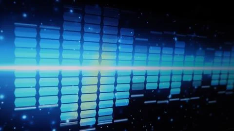 Wave pattern of music sounds element on monitor screen. Stock Photos