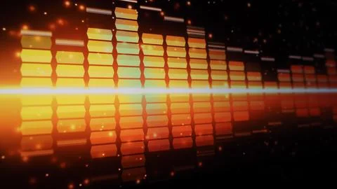 Wave pattern of music sounds element on monitor screen. Stock Photos