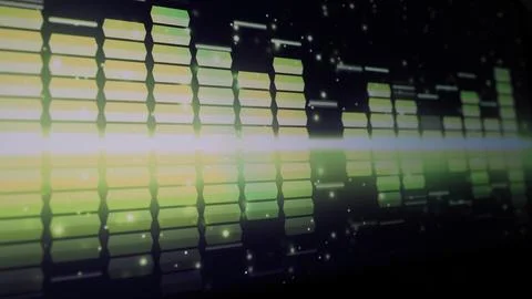 Wave pattern of music sounds element on monitor screen. Stock Photos