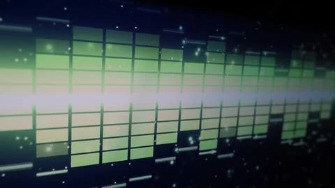 Wave pattern of music sounds element on monitor screen. Foto stock