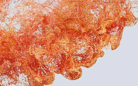 Wave pattern particles, abstract particle background, 3d rendering. Stock Illustration