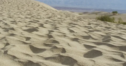 Wave pattern on sand dune in desert on a sunny day Stock Footage 107668597
