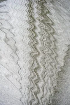 Wave pattern in the sand sandy beach Sandfly Bay Otago South Island New Zealand Stock Photos