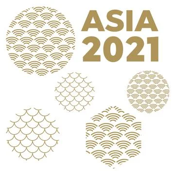 Wave pattern. Sea japan pattern vector Stock Illustration