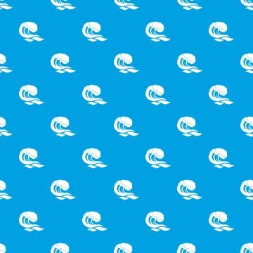 Wave pattern seamless blue Illustrazione stock