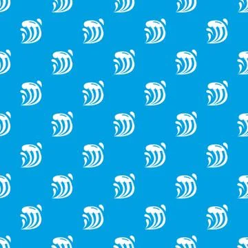 Wave pattern seamless blue Stock Illustration