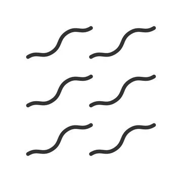 Wave pattern set, icon in line design. wave, pattern, lines, abstract Illustrazione stock