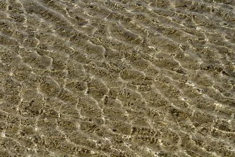 Wave pattern in shallow water, beach, texture, background, Costa Calma Stock Photos