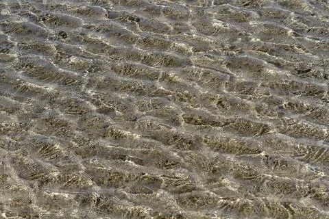 Wave pattern in shallow water, beach, texture, background, Costa Calma Stock Photos