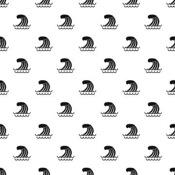 Wave pattern, simple style Stock Illustration
