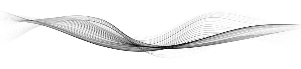 Wave pattern vector. 3D black and white abstract digital particles background Stock Illustration