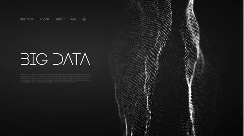 Wave pattern vector. 3D glowing abstract digital particles background. Future Stock Illustration