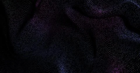 Wave pattern vector. 3D glowing abstract digital particles background. Techno Stock Illustration