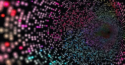 Wave pattern vector. 3D glowing abstract digital particles background. Tech.. 库存插图