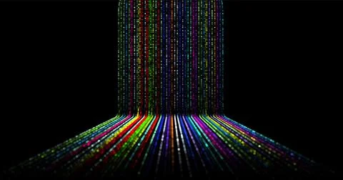 Wave pattern vector. 3D glowing abstract digital particles background. Techno Stock Illustration