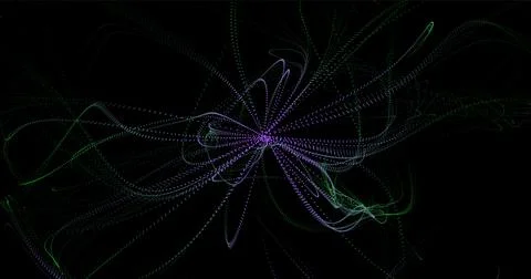 Wave pattern vector. 3D glowing abstract digital particles background. Techno Stock Illustration